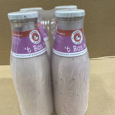 Yoghurt Bosvruchten 4 x 750 ml GLAS De Vrolijke Koe