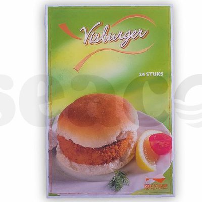 Visburgers voorgebakken 24 x 100 gram *DIEPVRIES *Bestellen voor 12:00 = volgende dag leveren